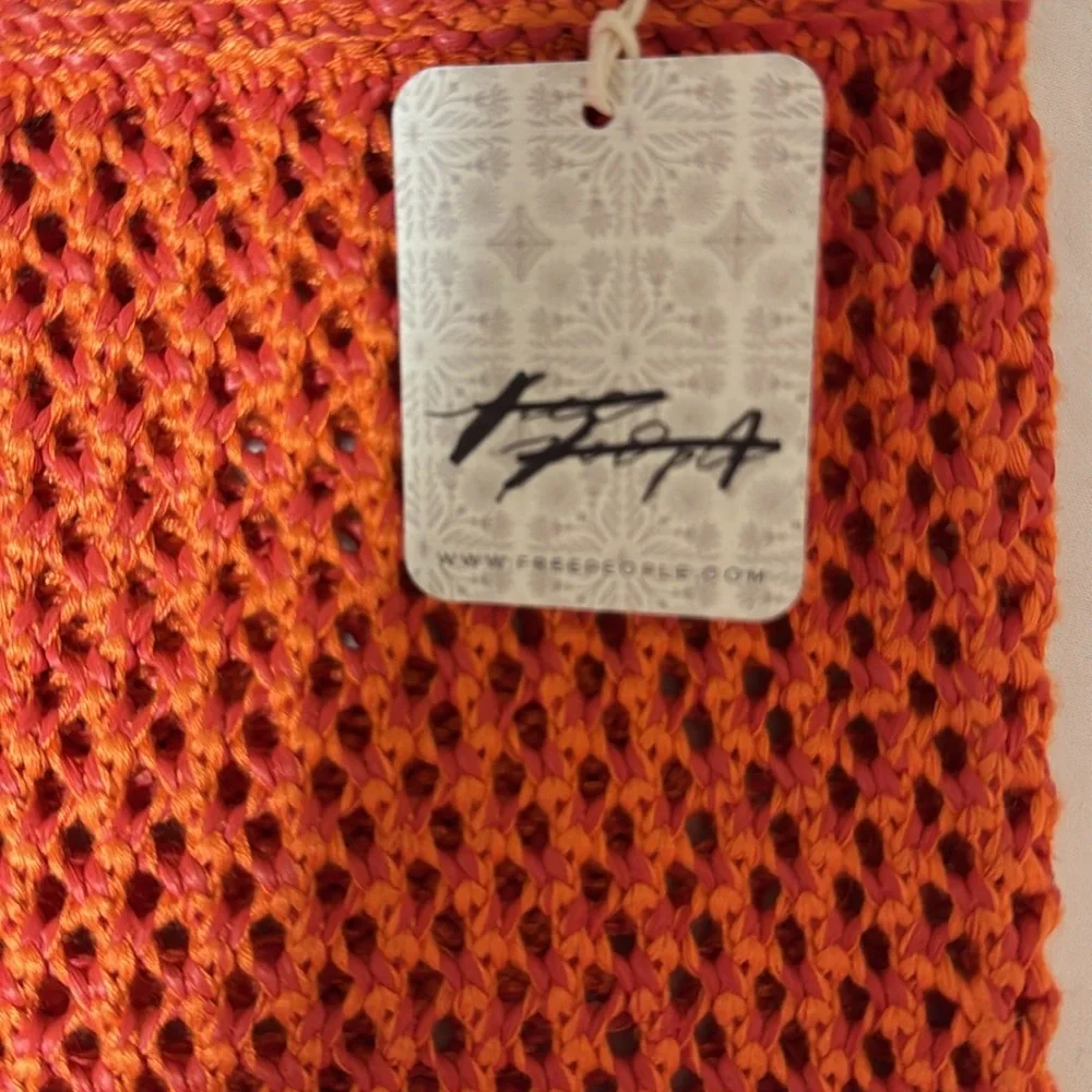 Free‎ People crochet orange crossbody - Picture 2 of 7